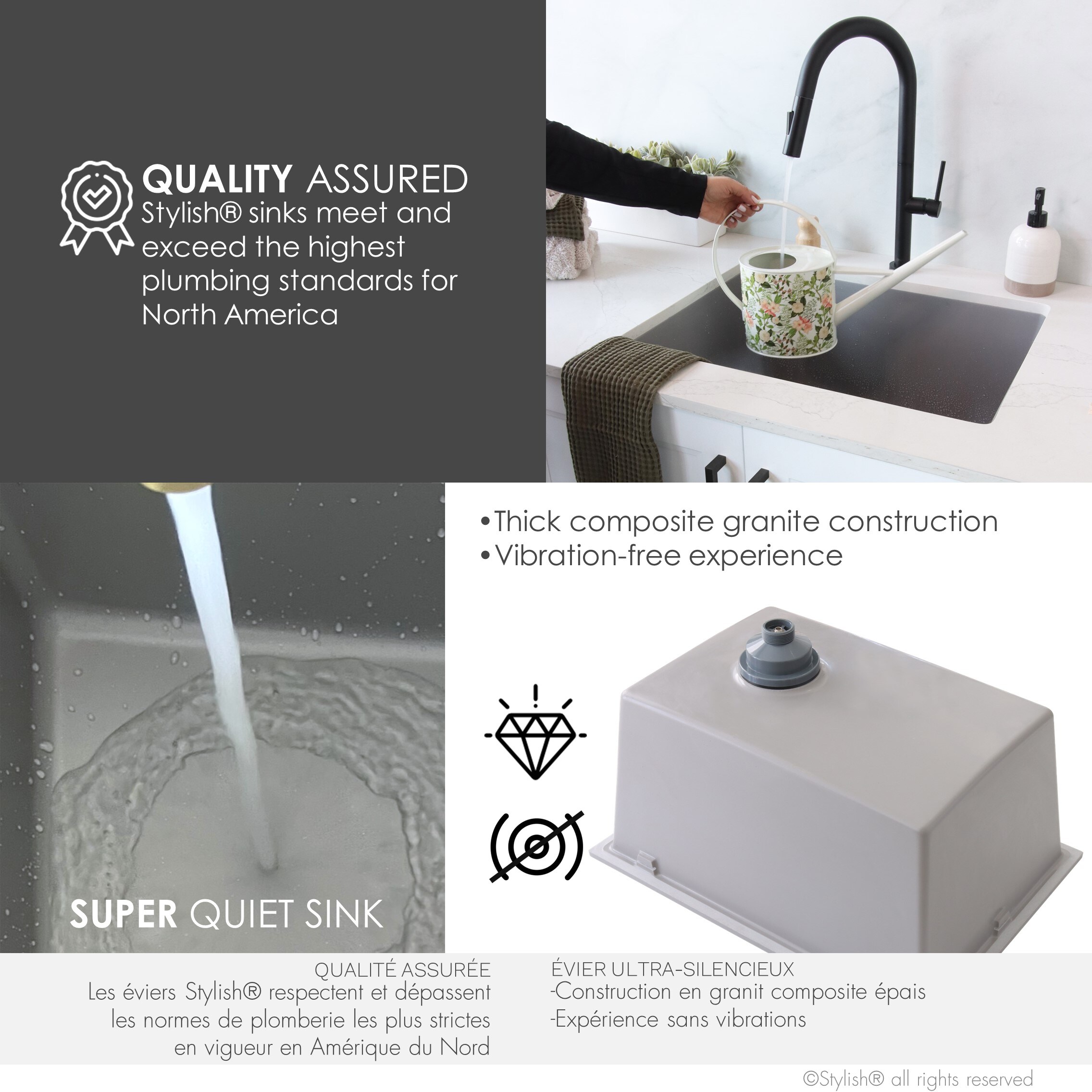 Stylish S-825L Kitchen-Sinks - View #10