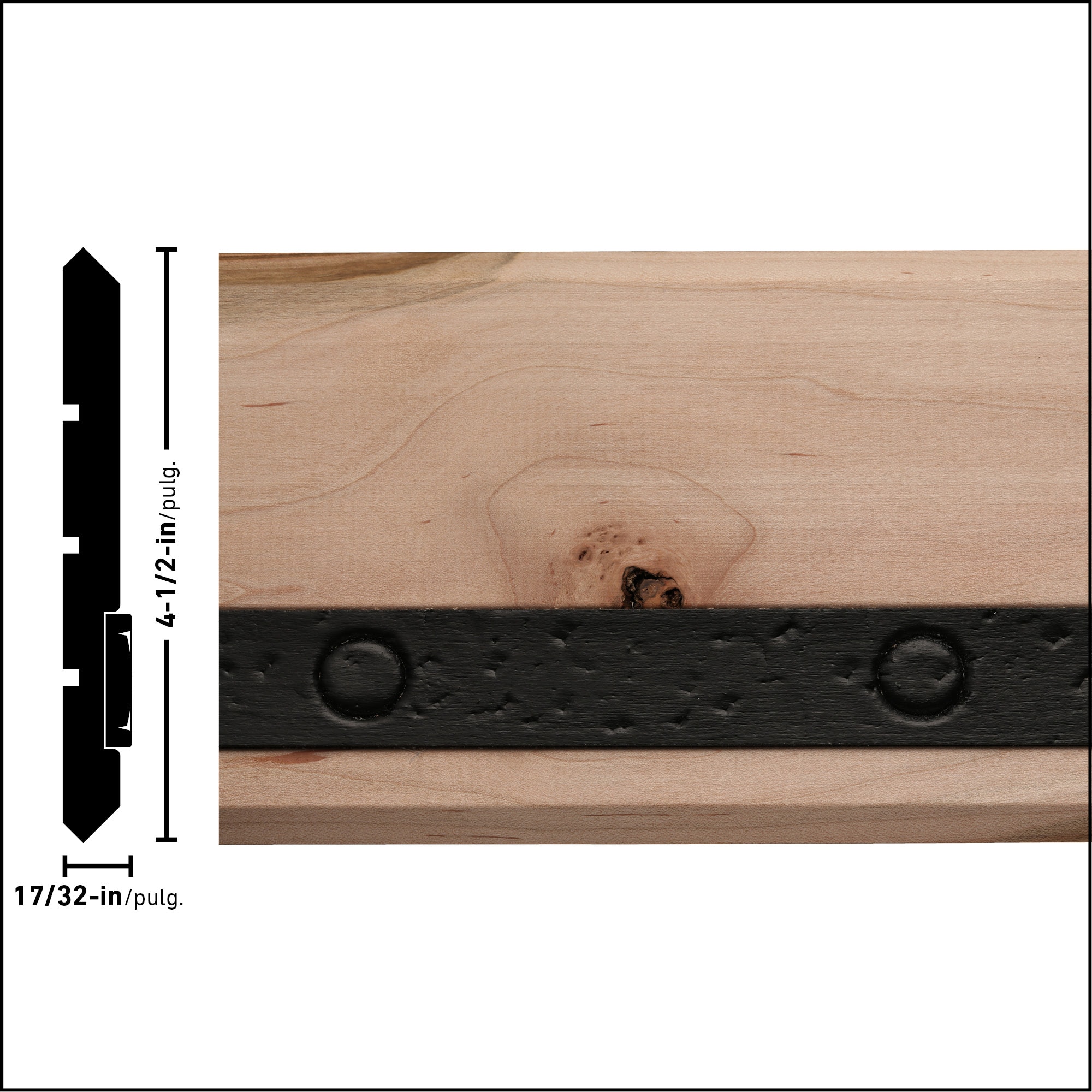 Ornamental Mouldings Rustic Ambrosia 17/32 in. x 4-1/2 in. x 96 in. Maple Wood Crown Moulding