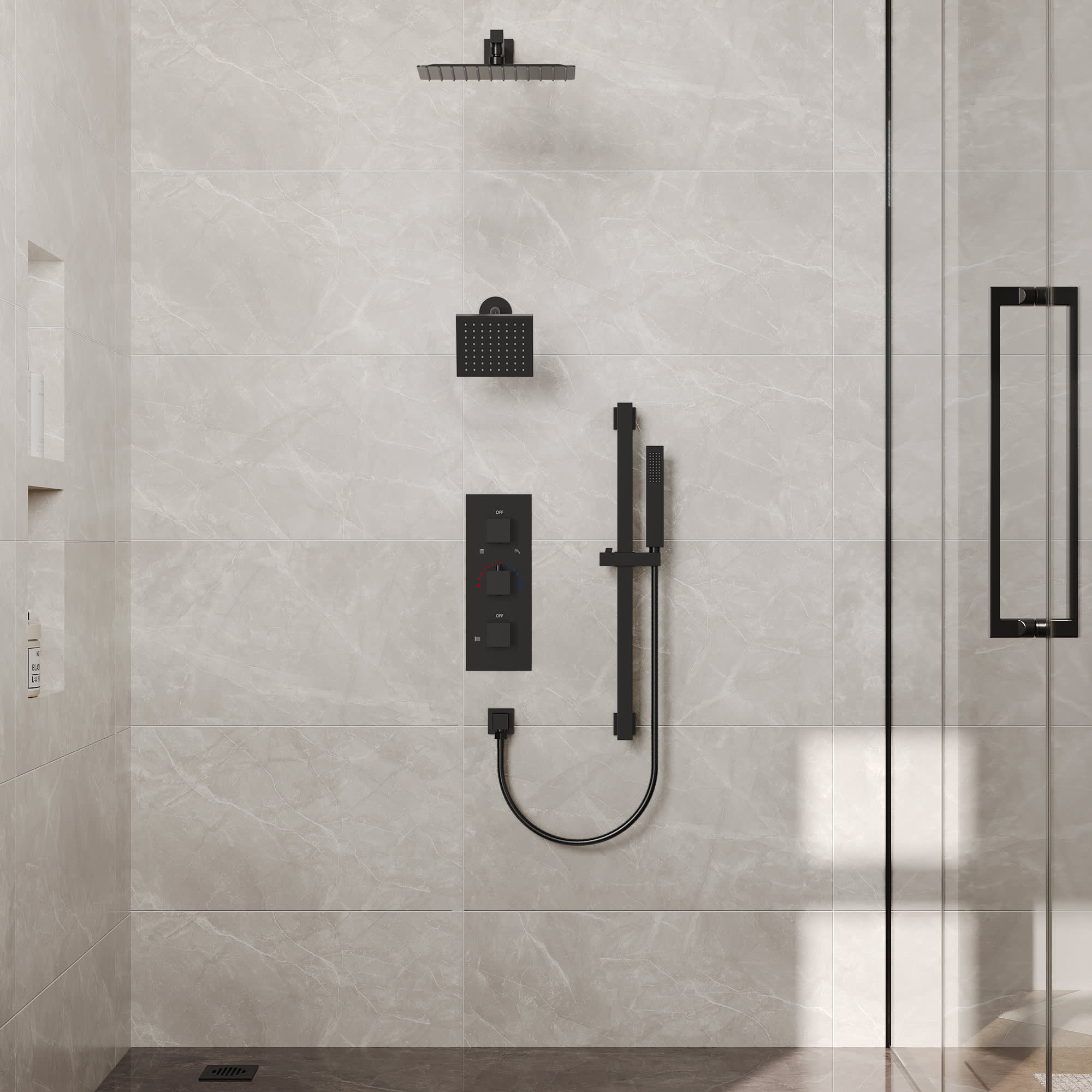 EVERSTEIN SFS-1016A-BK12 Showerhead-Bar-Panels - View #3