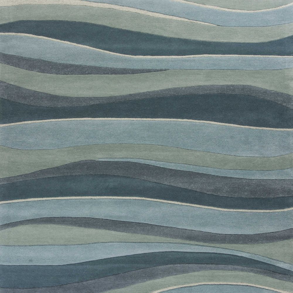 HomeRoots 350242 Bernadette 8 x 10 (ft) Wool Ocean Rectangular Indoor Abstract Area rug