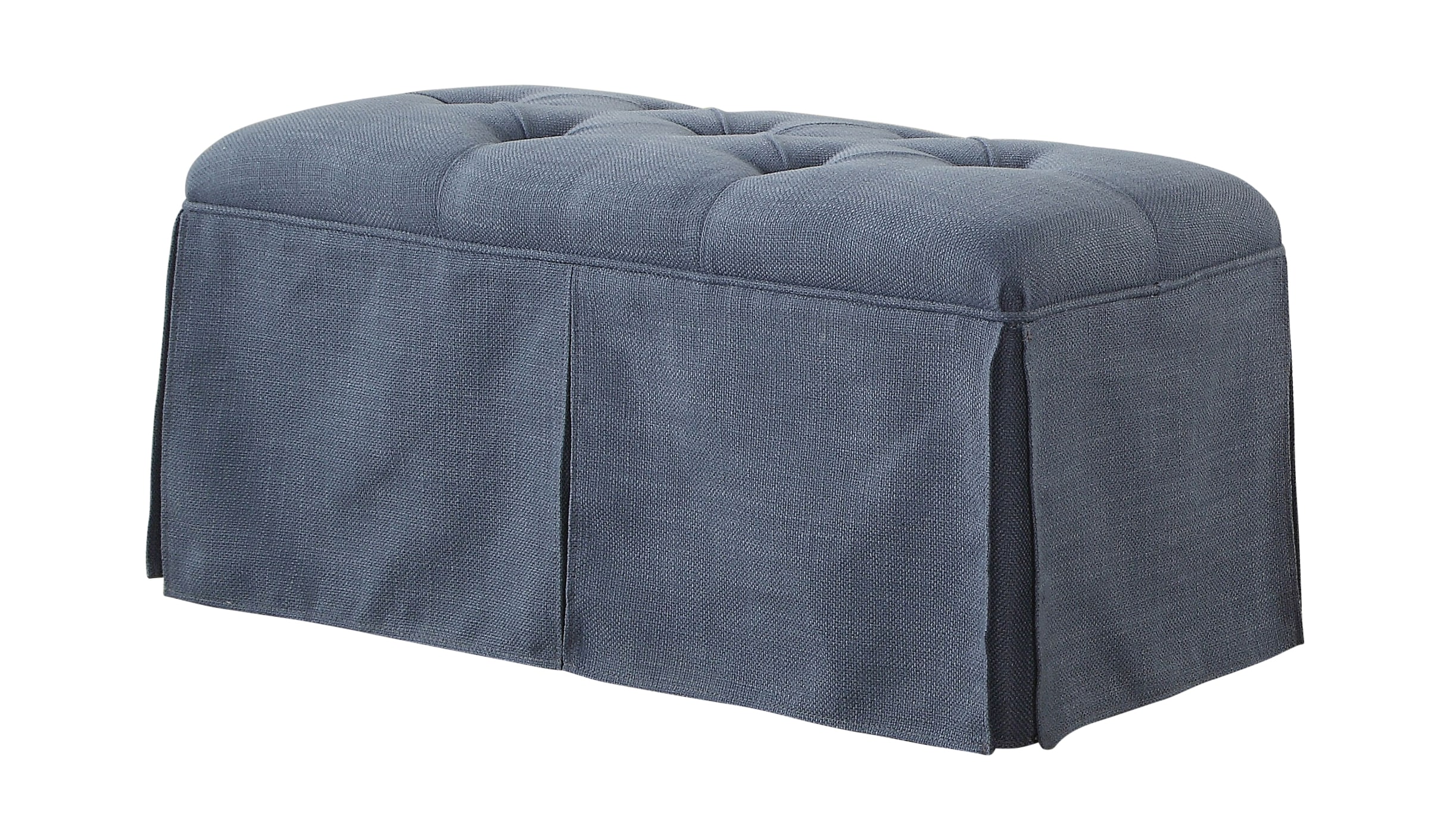 Skirted store storage bench