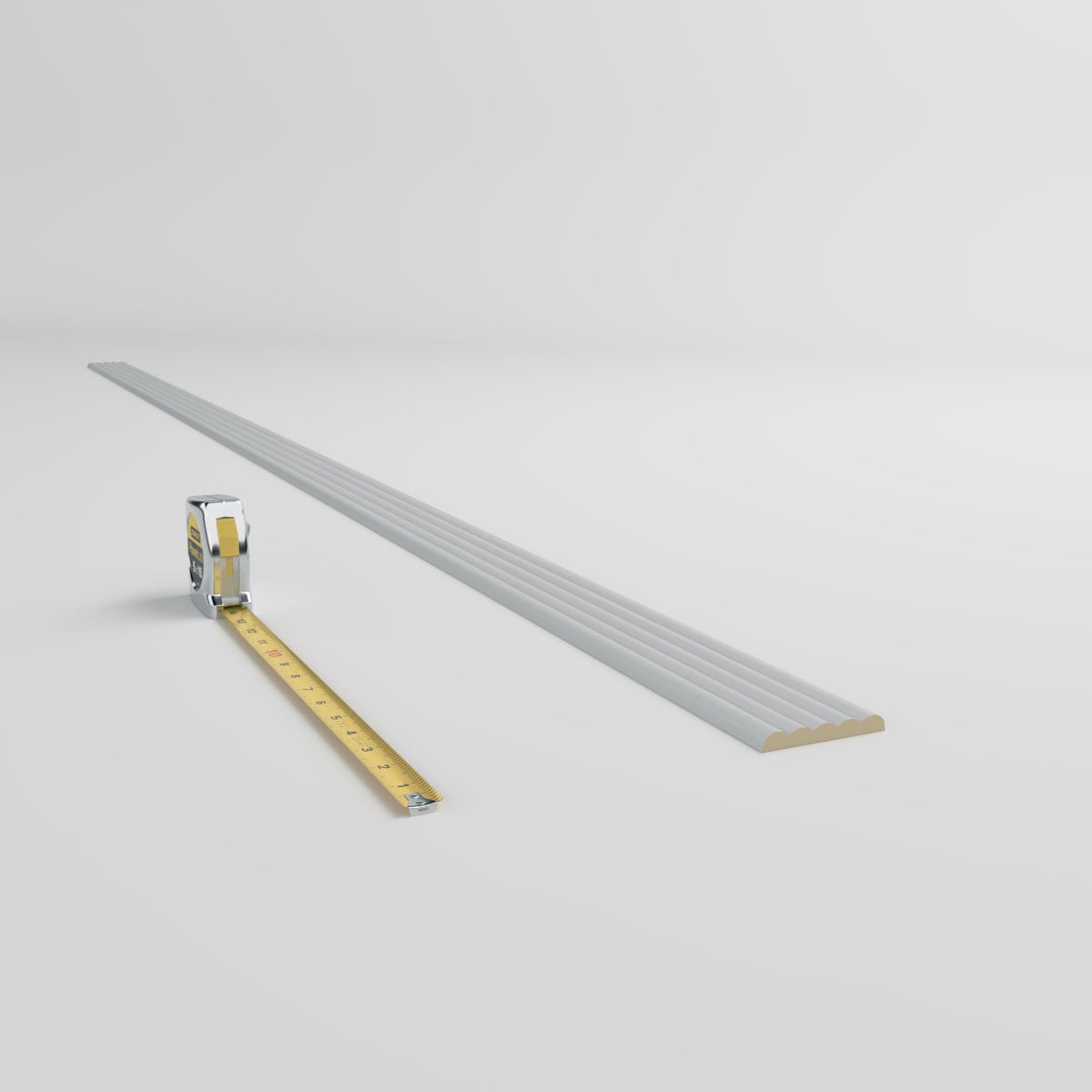 Primed White Polyurethane Fluted Panel Moulding