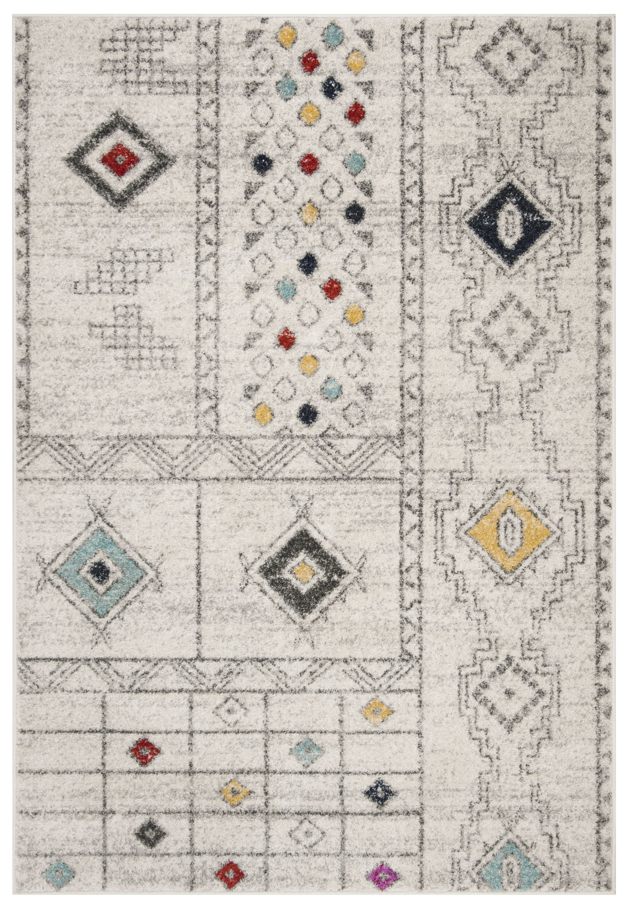 Safavieh ADR206F-9 Adirondack Callum 9 x 12 (ft) Loomed Polypropylene Light Gray/Aqua Rectangular Indoor Abstract Moroccan Area rug