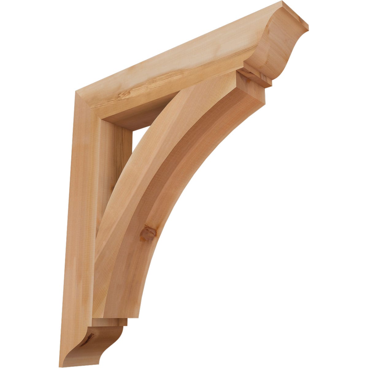 Ekena Millwork BKT06X34X38THR01SWR Thorton traditional smooth 5-1/2-in x 34-in x 38-in Western red cedar Brown Wood Standard bracket