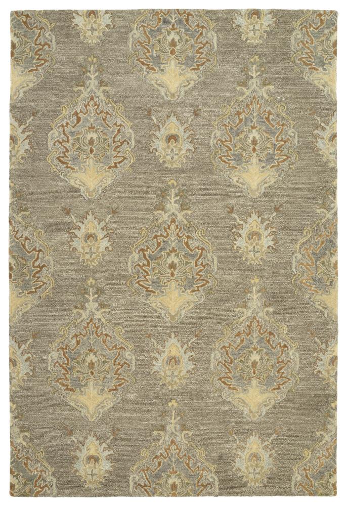 Kaleen 5306-27-811 Brooklyn 8 X 11 (ft) Wool Taupe Damask Oriental Area Rug