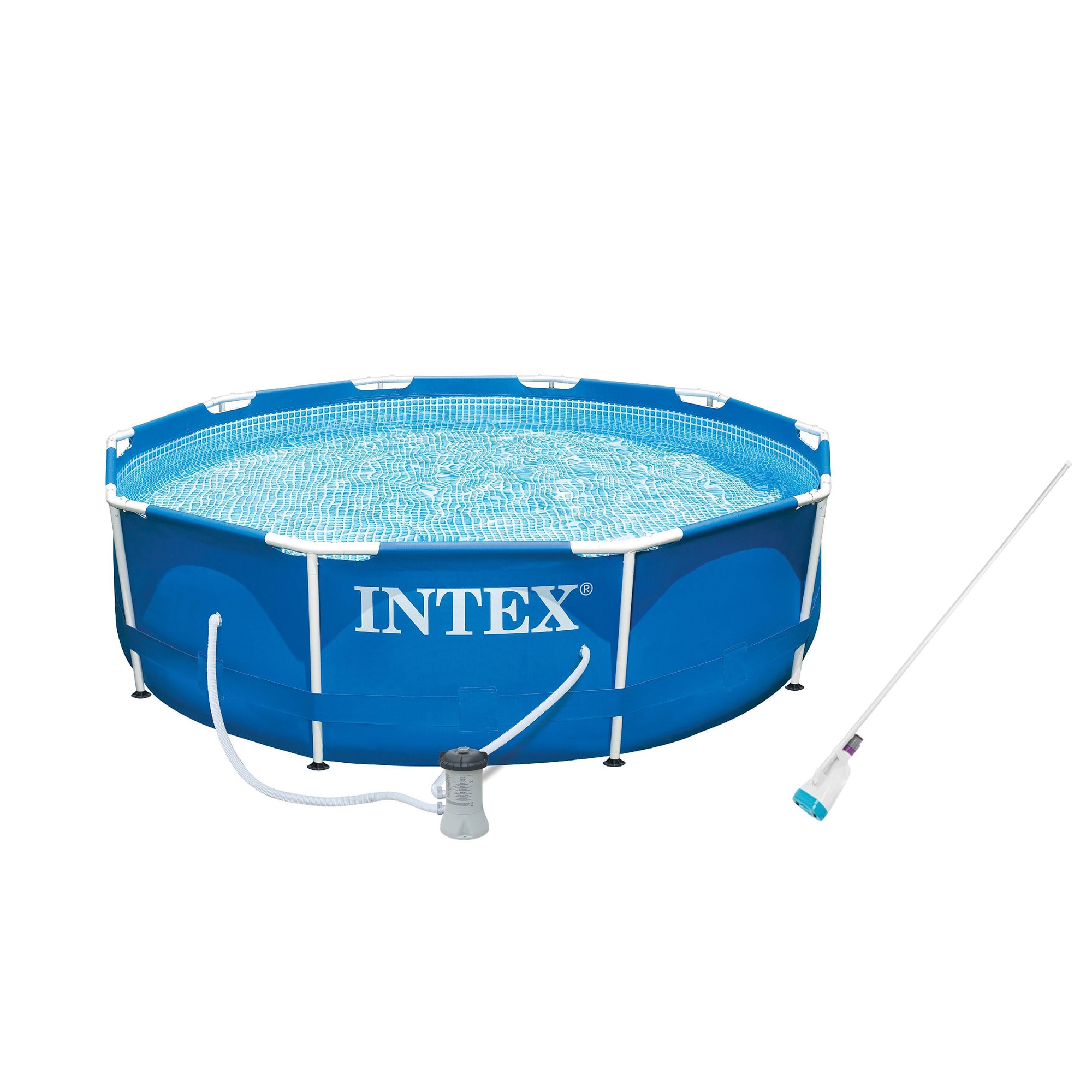Intex 70302 10-Feet x 10-Feet x 30-Inches Metal frame Round Above-Ground Pool with Filter Pump