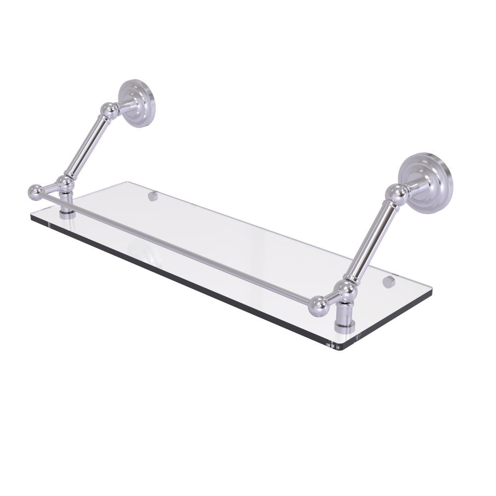 Allied Brass PQN-1-24-GAL-SCH Prestige Que New Satin Chrome Wall mount Bathroom Shelf ( 24-in x 8-in x 8-in )