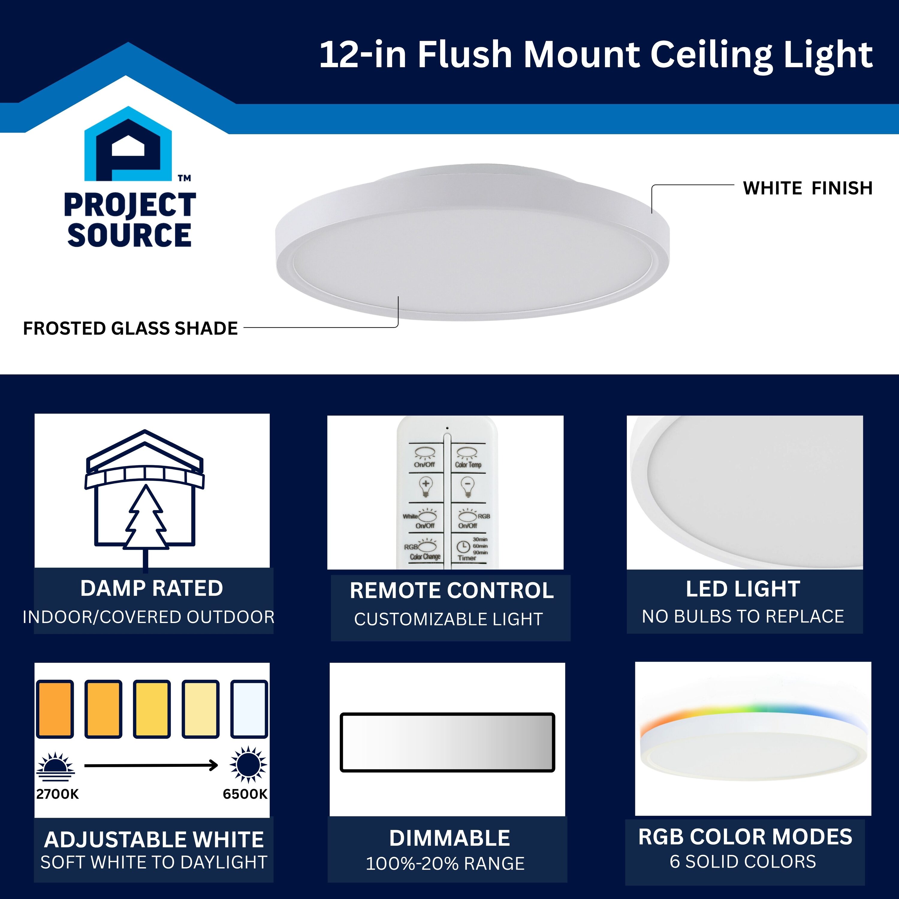 Project Source CLLR12WW flushmounts - View #3