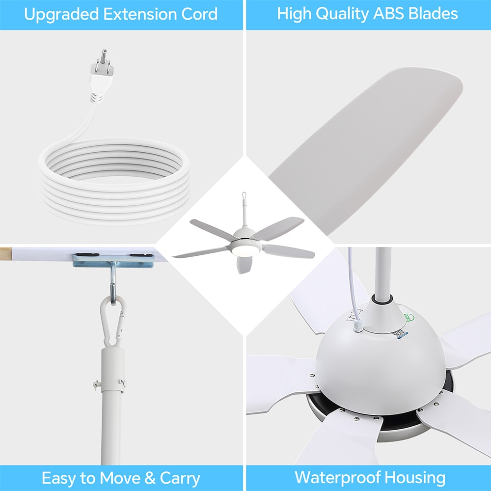 Sofucor LW-52K332-WH-WH Ceiling-Fans - View #4