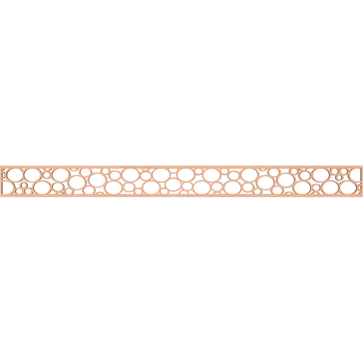 Ekena Millwork MLDA04X46HEMAL Hemingway Fretwork Flat Trim 4-in x 3.87-ft Alder Brown Unfinished 2155764 Pierced Wall Panel Moulding