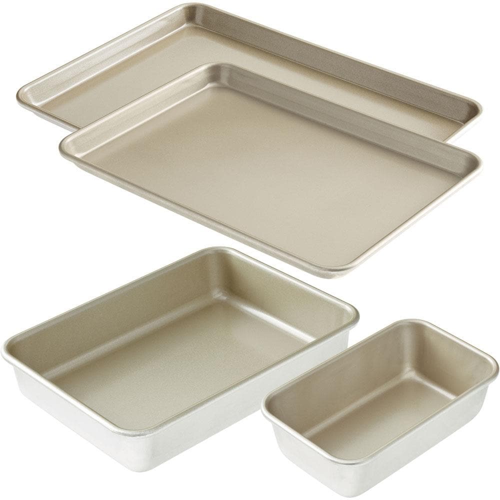American Kitchen AK-004BW 4-Piece 4-piece Nonstick Bakeware Essentials Set 10.5-in Steel Non-Stick Coating Cookware Set
