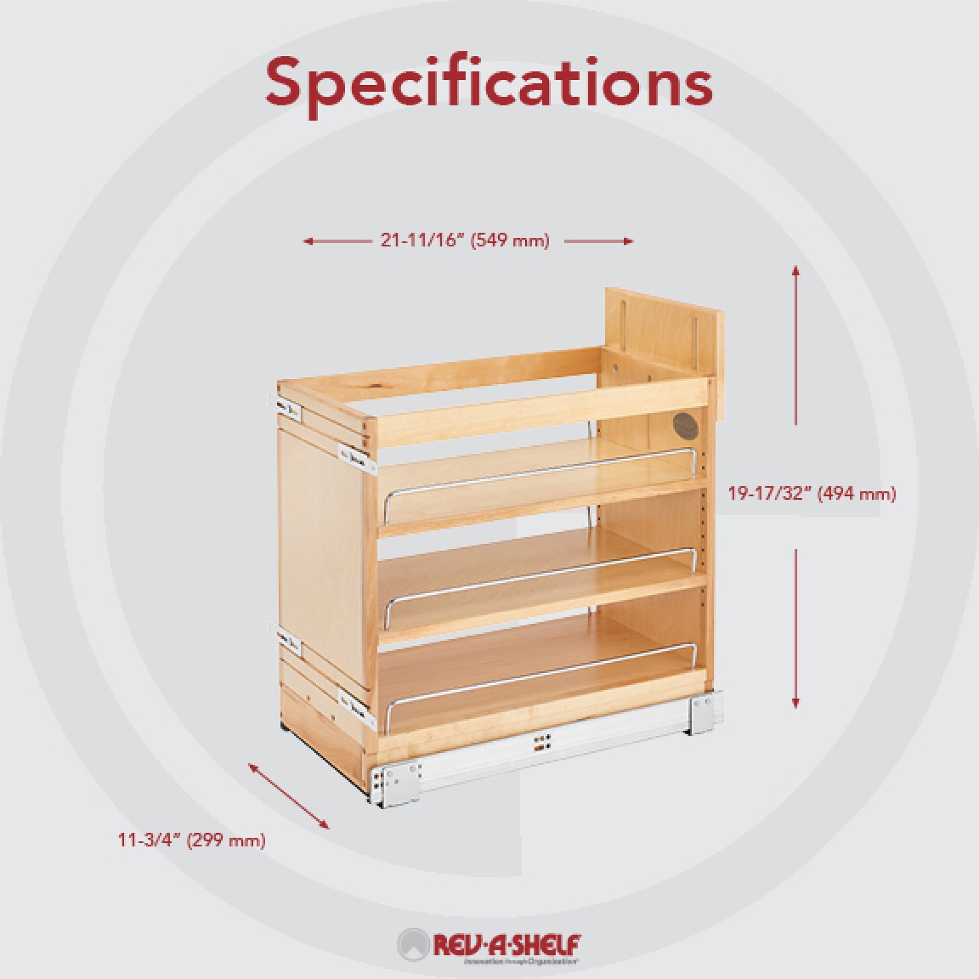 Rev-A-Shelf Kitchen Cabinet Heavy Duty Spring Loaded Turkey