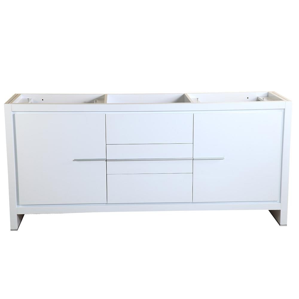 Fresca FCB8172WH Allier 72-in White Bathroom Vanity Base Cabinet without Top