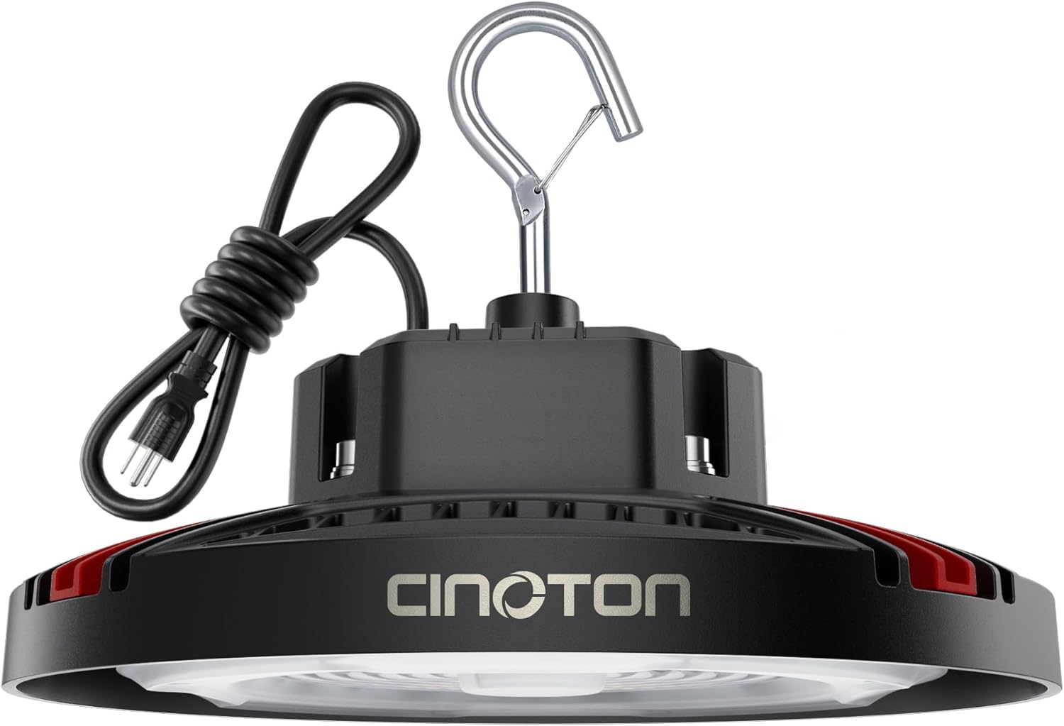 Cinoton  160W UFO LED High Bay Light Aluminum LED Shop Lights with 24000LM  5000K Commercial Bay Lighting for Warehouse Garage Workshop Factory  6inch Cable and Safety Rope 1 Pack