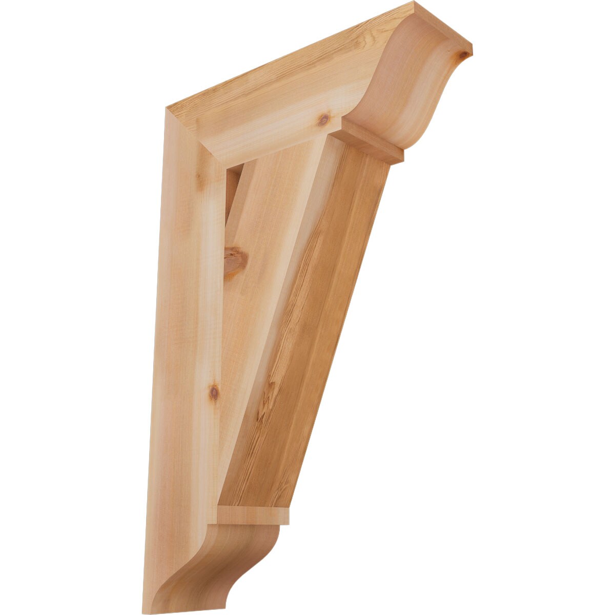 Ekena Millwork BKT06X20X32TRA01SWR Traditional traditional smooth 5-1/2-in x 20-in x 32-in Western red cedar Brown Wood Standard bracket