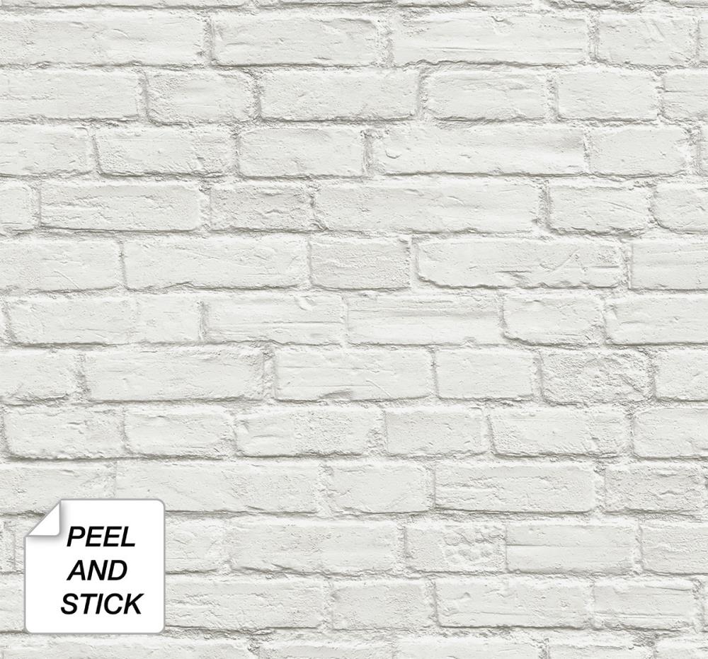NU2088  West End Brick Peel and Stick Wallpaper  by NuWallpaper
