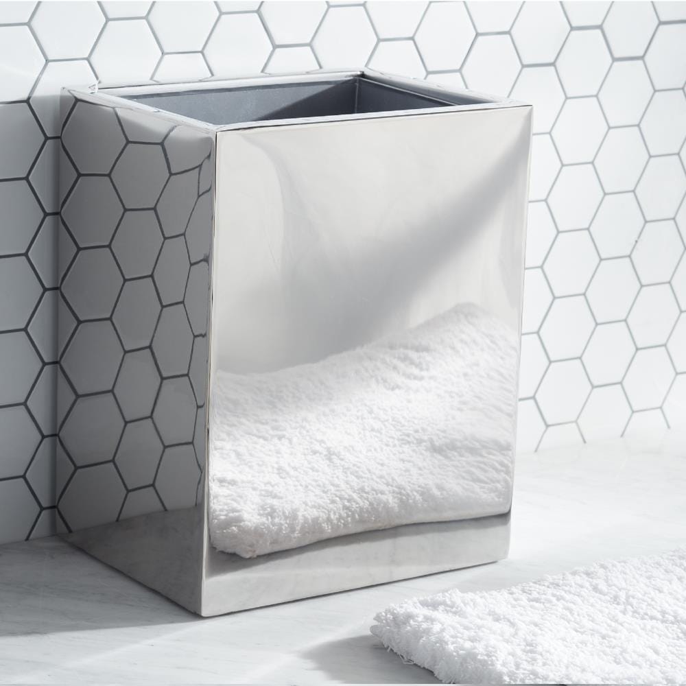 Modern Bathroom Garbage Can with Bag Storage