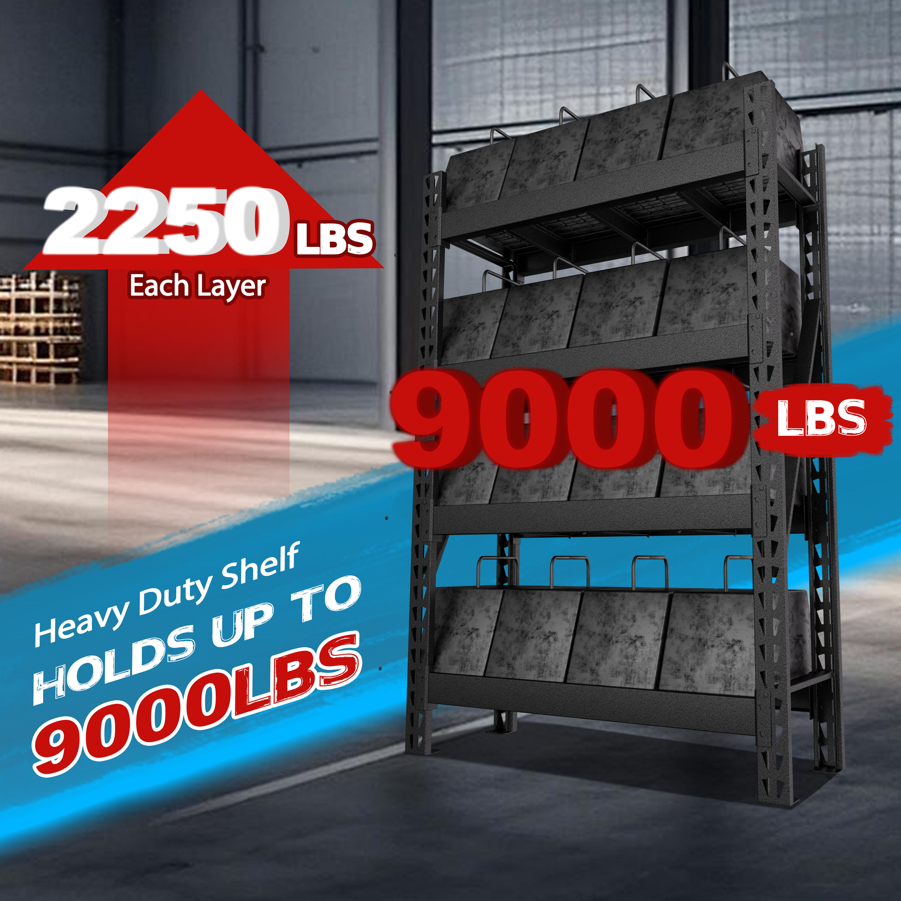 VEIKOUS HP-1106-D7-1 Free-Standing-Shelving - View #4