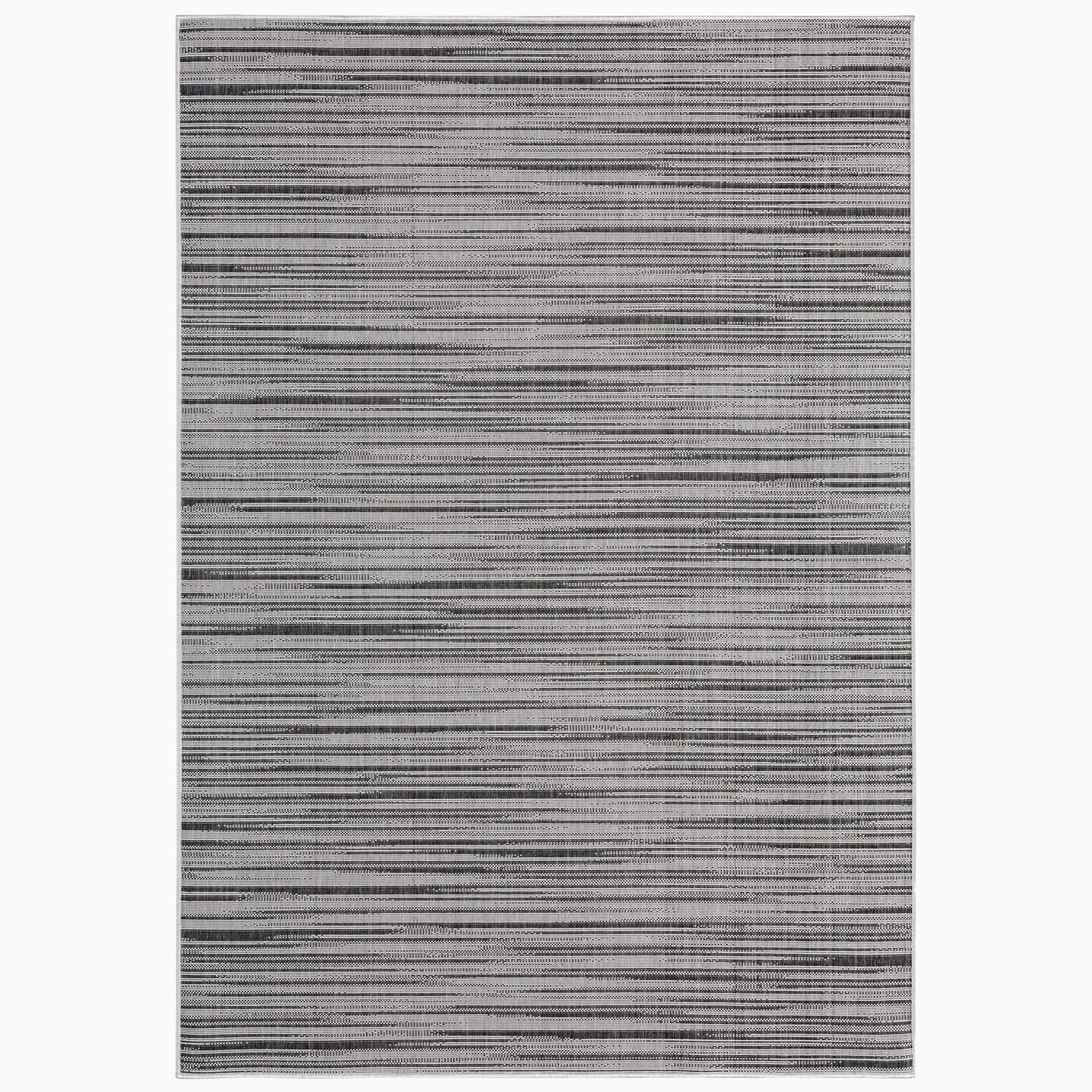 Nicole Miller 2-7551-450 Patio Country Wynona 5 x 7 (ft) Polypropylene Black Rectangular Indoor/Outdoor Abstract French Country Area rug
