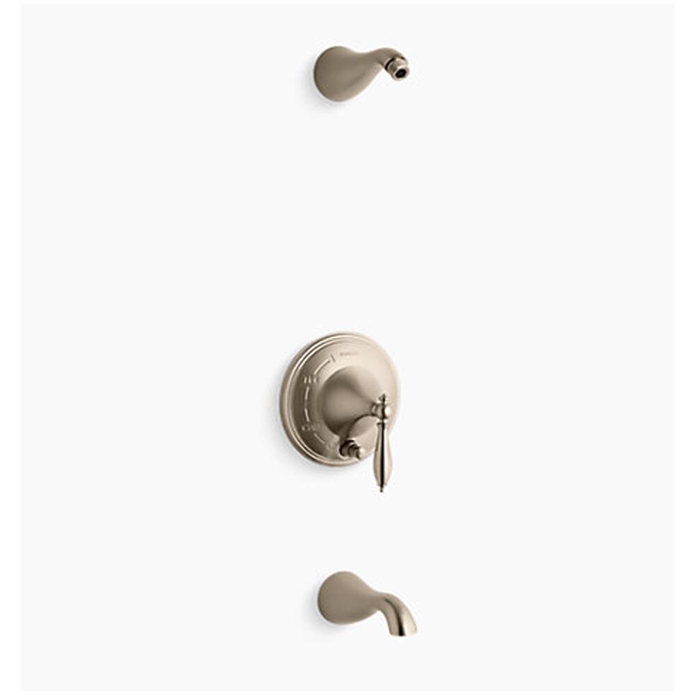 Kohler Finial Vibrant Brushed Bronze 1 Handle Shower Faucet Valve Not Included In The Shower 7393