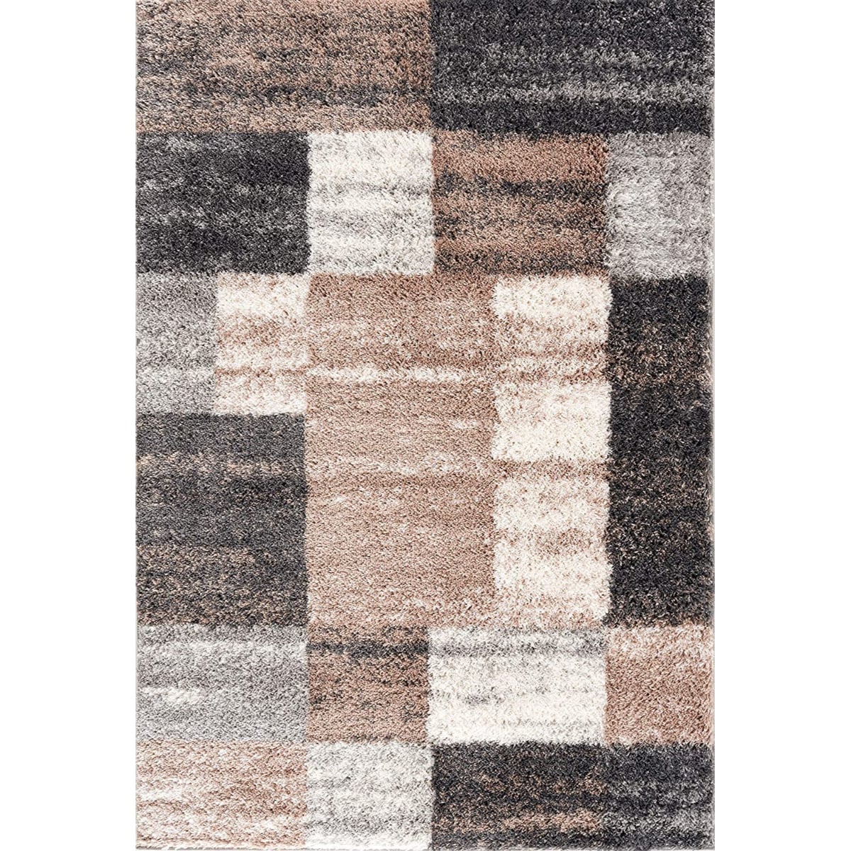 HomeRoots 4000392364 7 x 9 (ft) Polyester Beige Rectangular Indoor Distressed/Overdyed Area rug