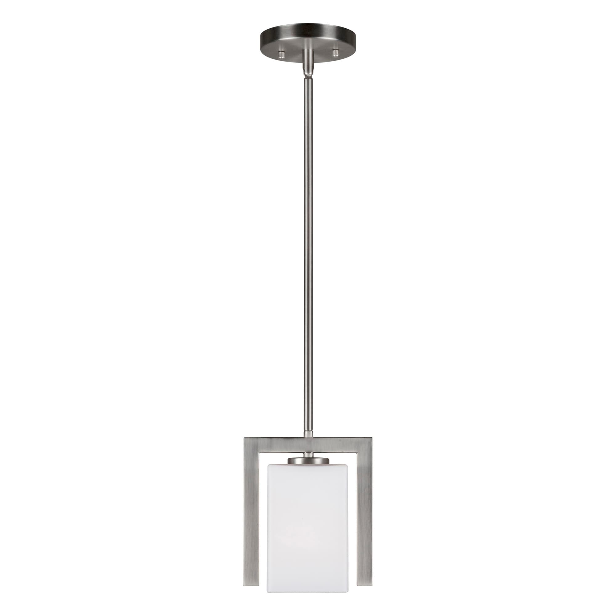 Aria Brushed Nickel Glass Mini Pendant Light