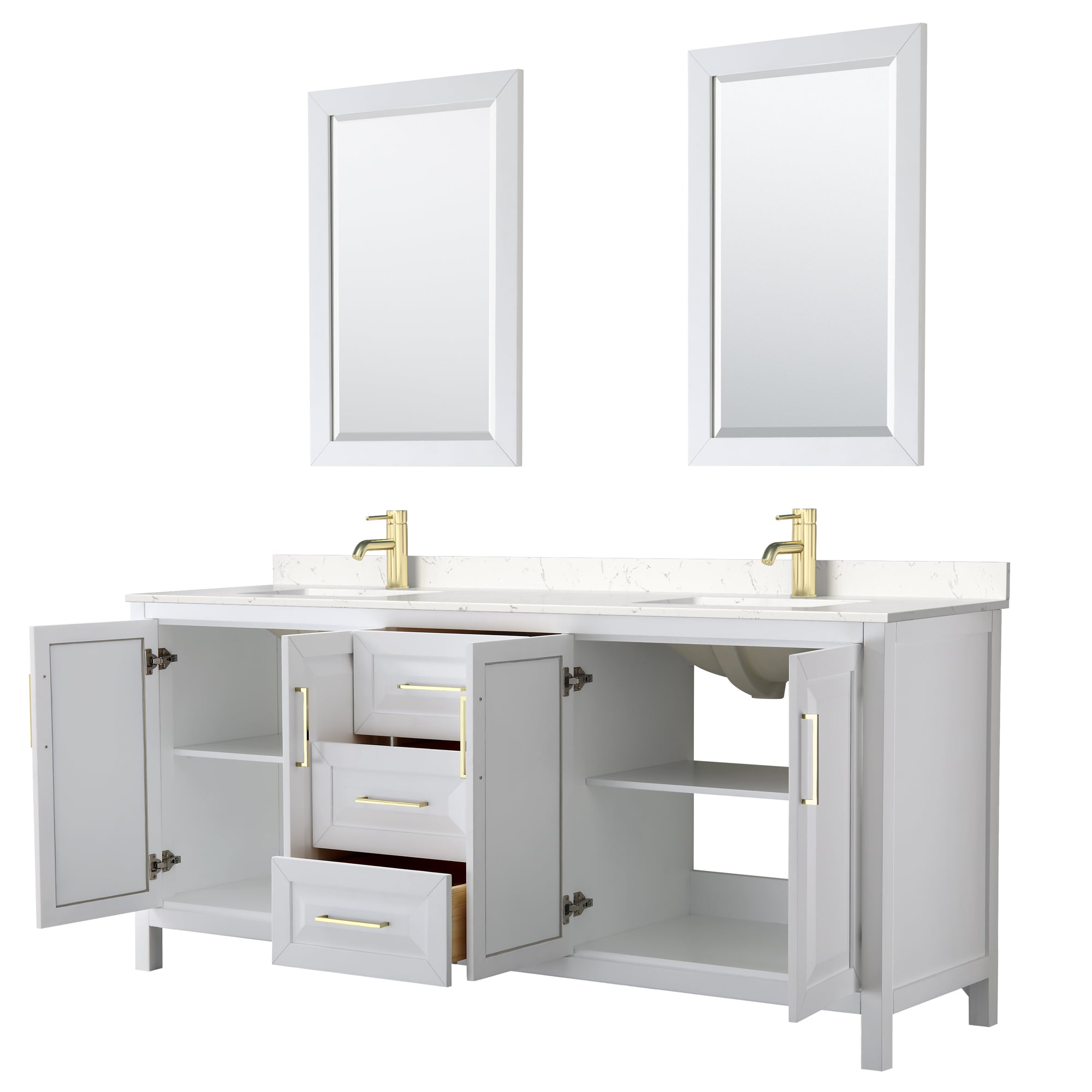 Wyndham Collection WCV252580DWGC2UNSM24 Bath-Vanity-Combo - View #2