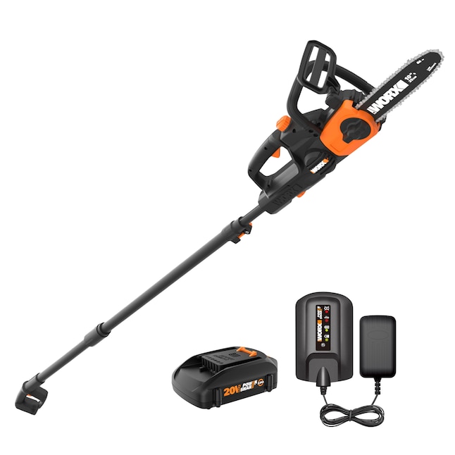 WORX 20-volt Max 10-in Battery 2 Ah Chainsaw (Battery and Charger Included)  in the Chainsaws department at