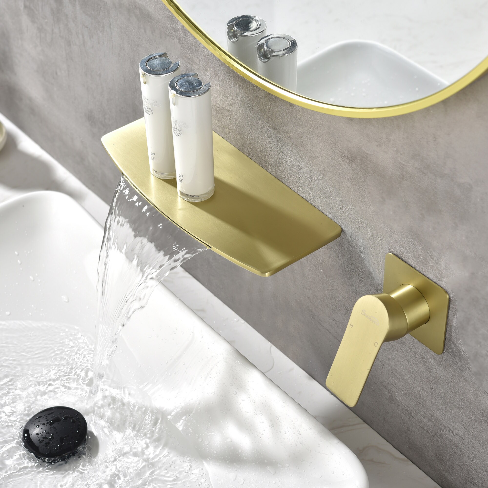 WELLFOR SMG-2414BG Roman-Tub-Faucets - View #3