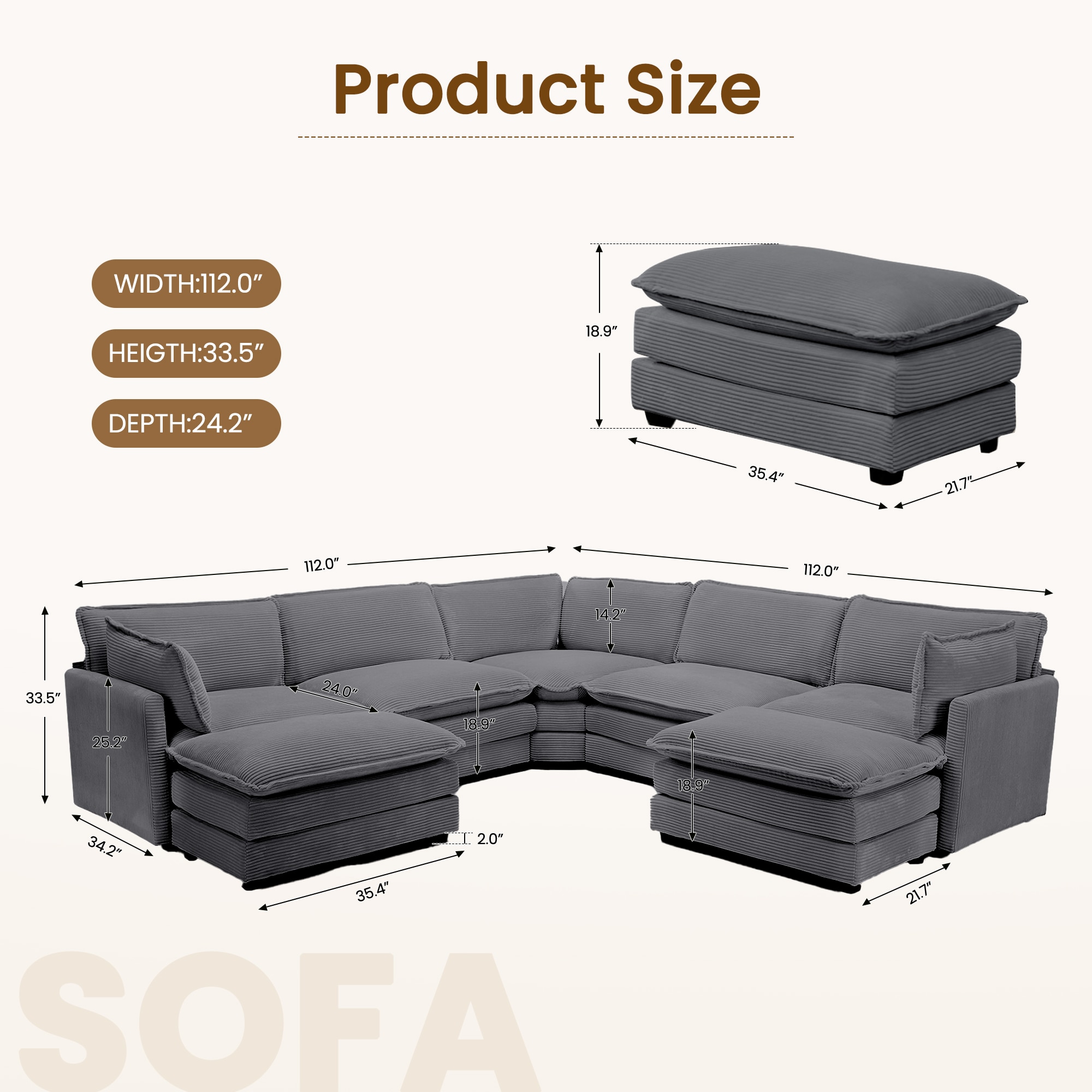 JEAREY DSRSF-WL-SR Sofas-Loveseats - View #11