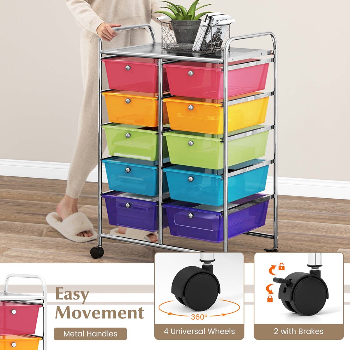 Costway JV11073RB Office-Carts - View #6