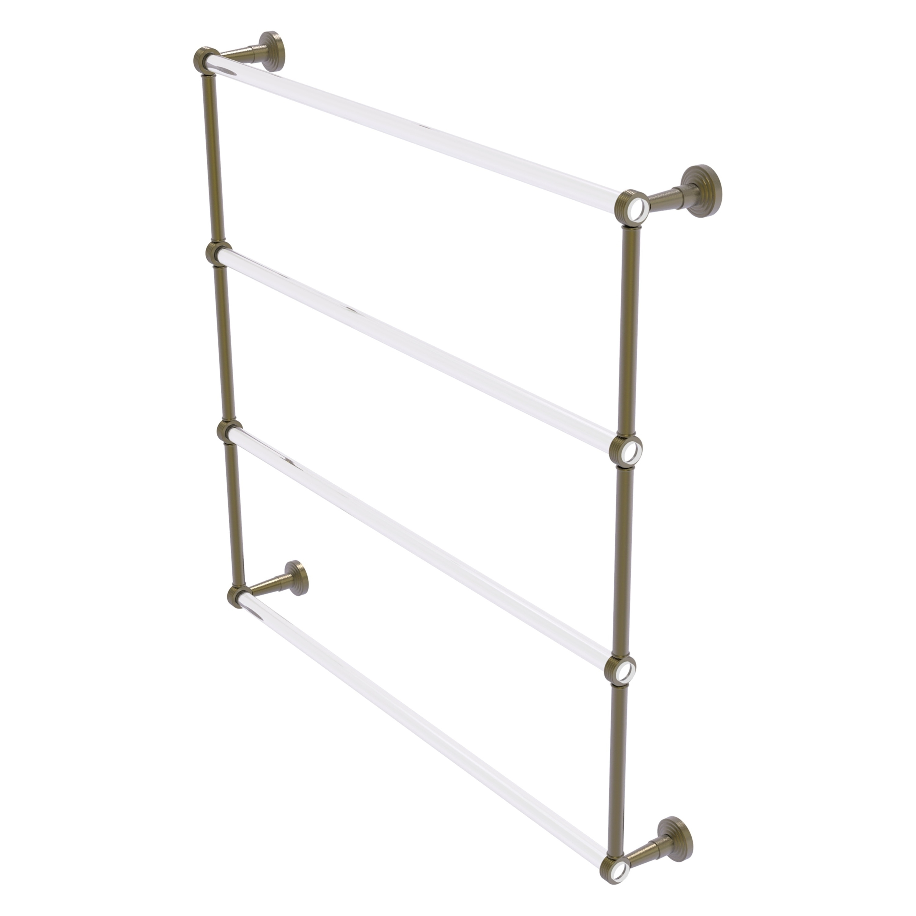 Allied Brass PB-28G-36-ABR Pacific Beach 36-in double Antique Brass Wall mount 4-tier Towel Bar
