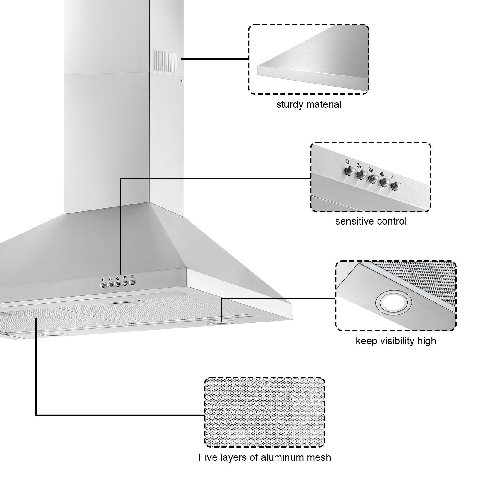 Maocao Hoom BH84373 Wall-Mounted-Range-Hoods - View #3