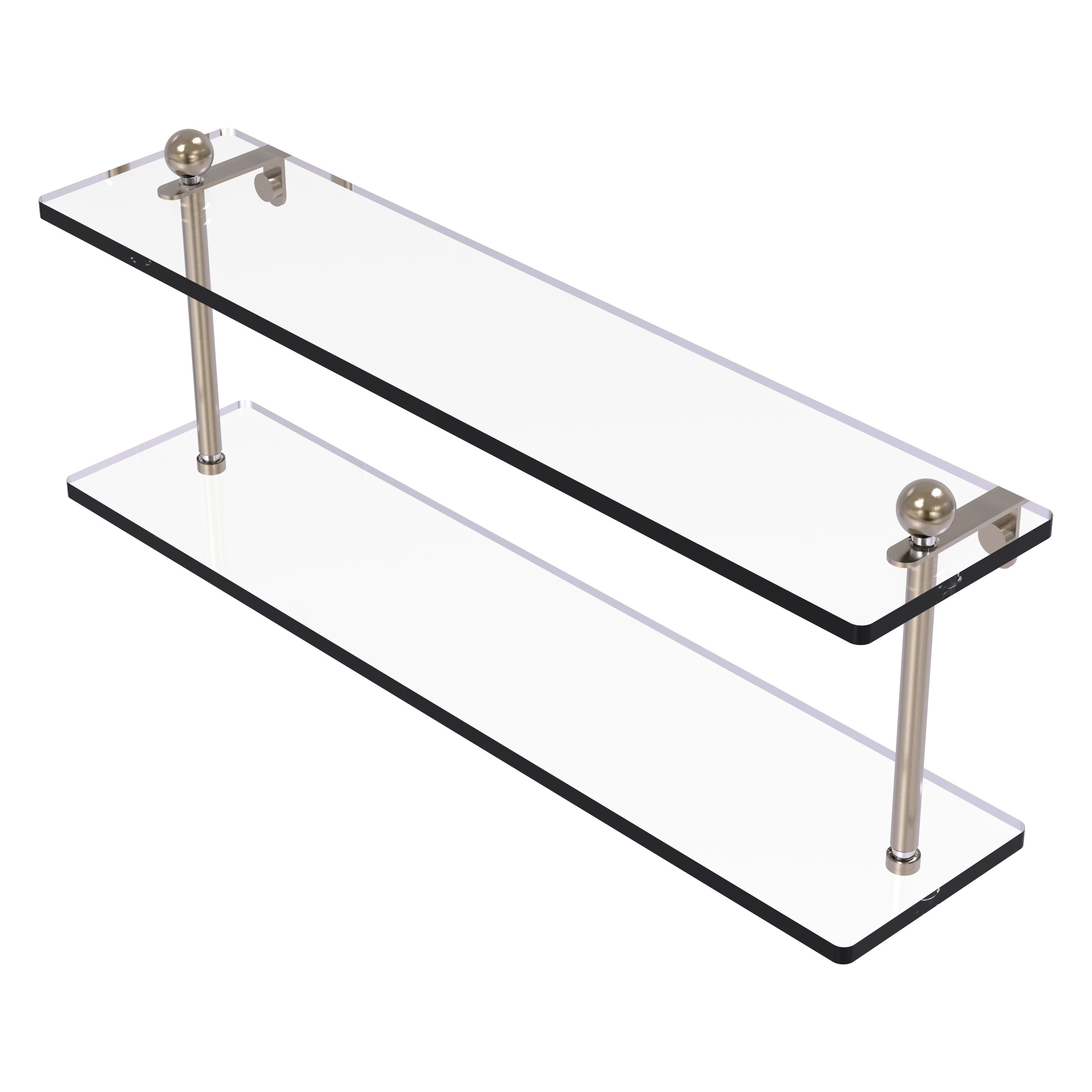 Allied Brass PR-2/22-PEW Prestige Regal Antique Pewter 2 -Tier Wall mount Bathroom Shelf ( 22-in x 8-in x 5-in )