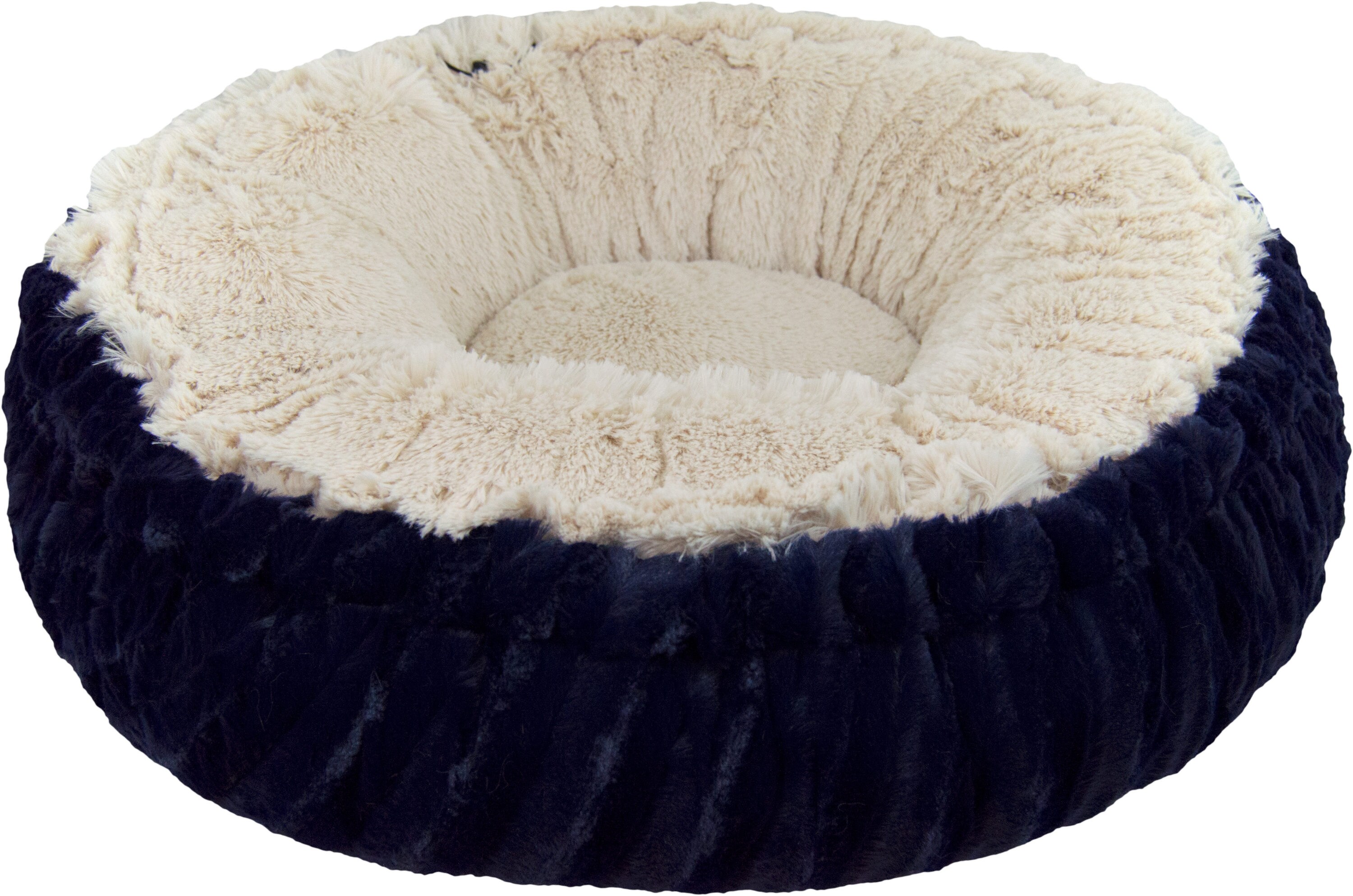 Bessie and Barnie BAGLTEZ-MDBE-BL-SM Round Blue Polyester Pillow Dog/Cat Bed ( Small )