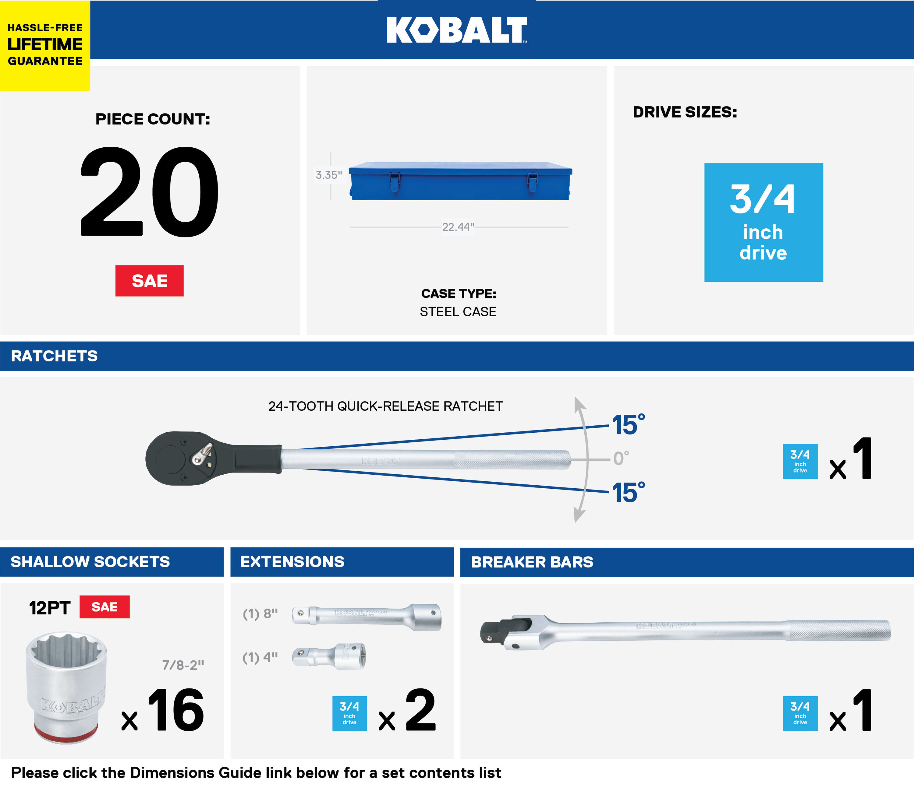 Kobalt 85200 Mechanics-Tool-Sets - View #13