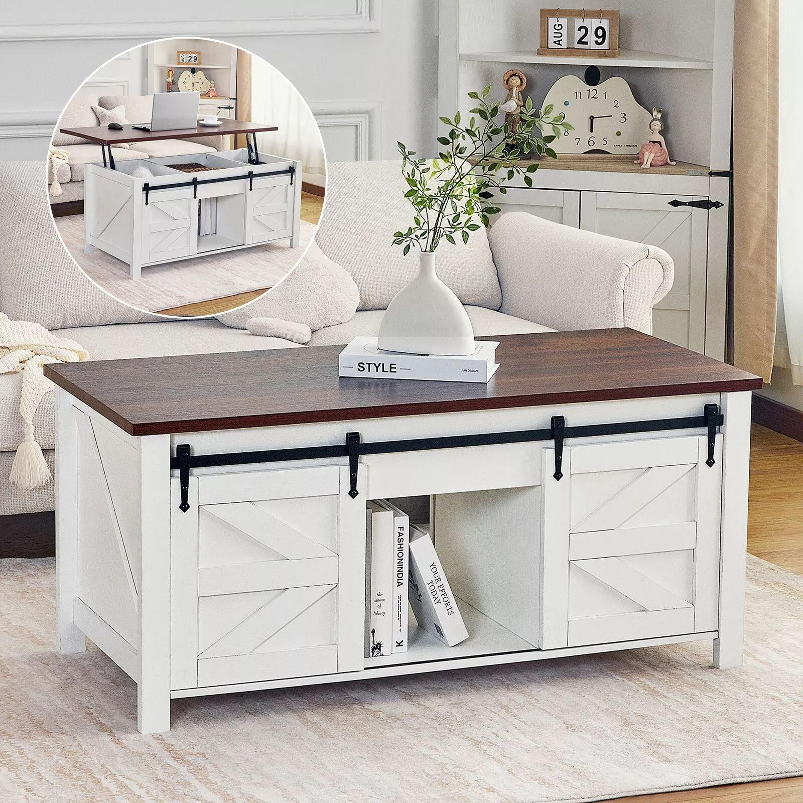Upland US01N000082-00N24 Brown Modern Coffee Table with Storage