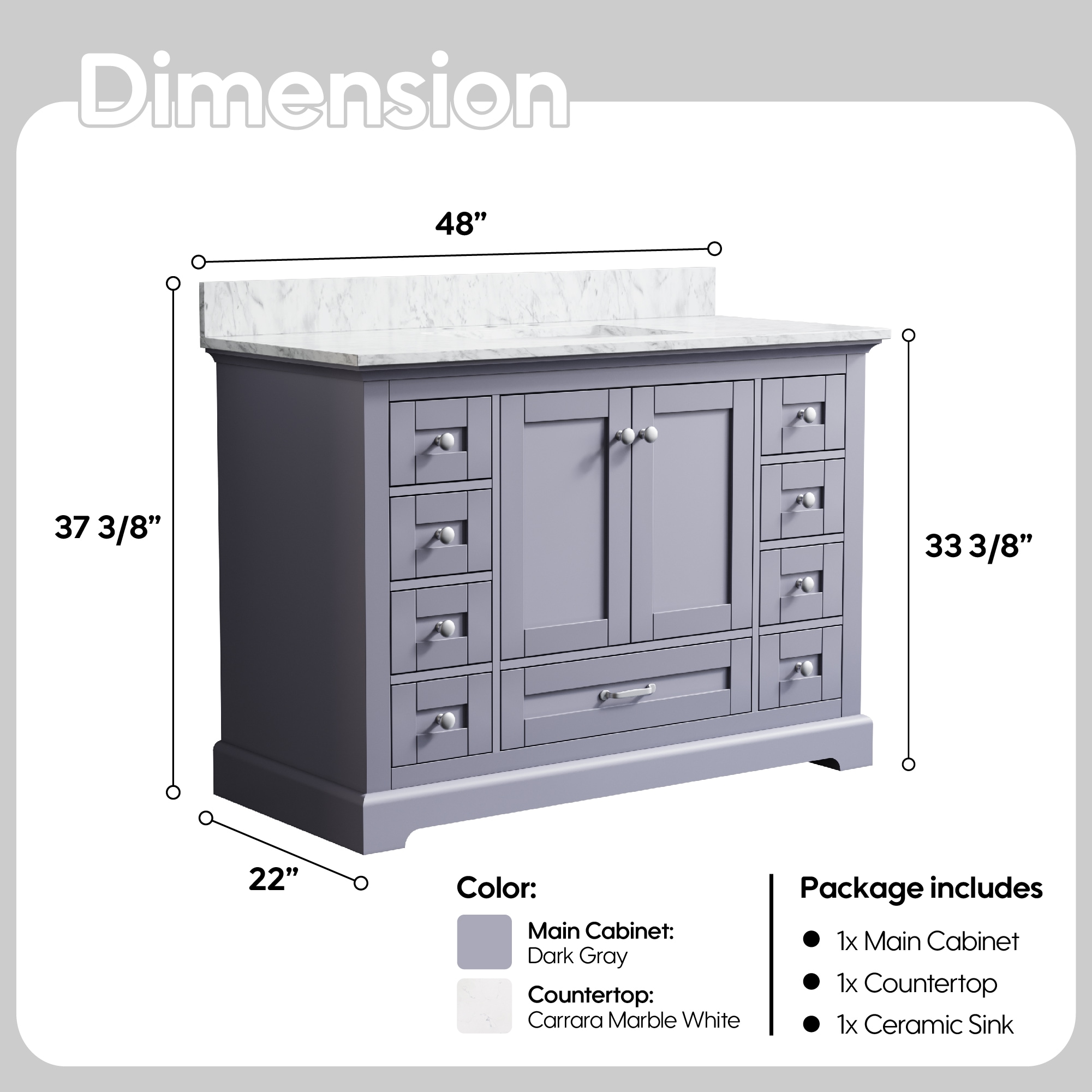 WELLFOR GLEM-51421 Bath-Vanity-Combo - View #5