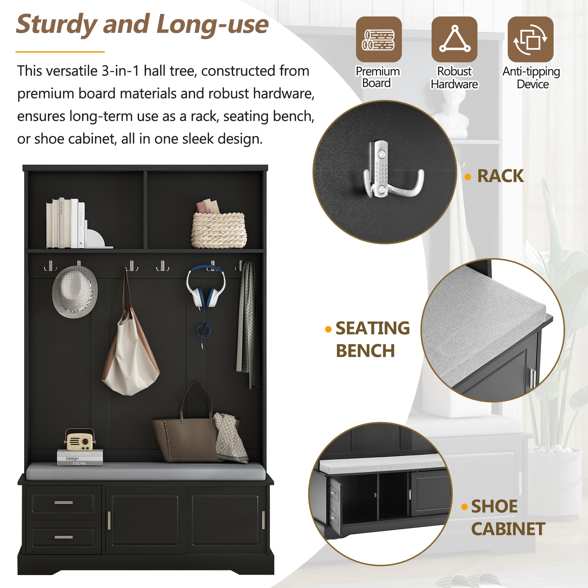 ModernLuxe N721P205787B Coatrack-Stands-Pedestals - View #4