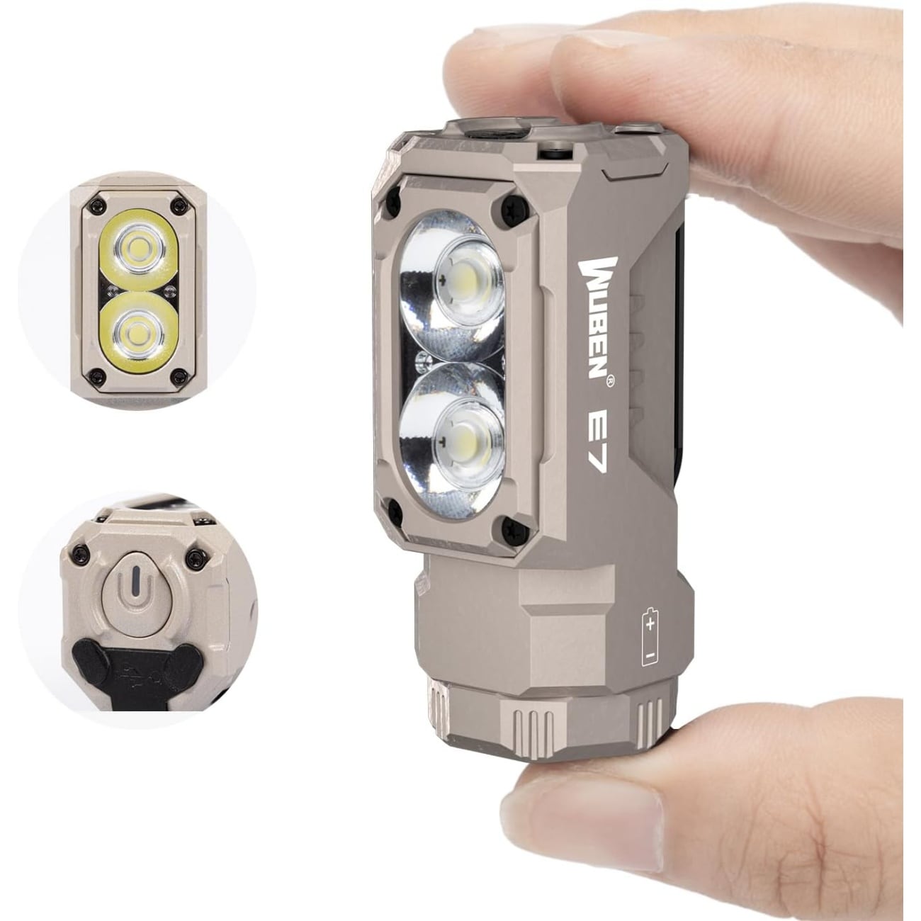 Vkoiyg 1800 Lm Hight Lumen Mini Flashlight with Magnet Super Bright 6 ...