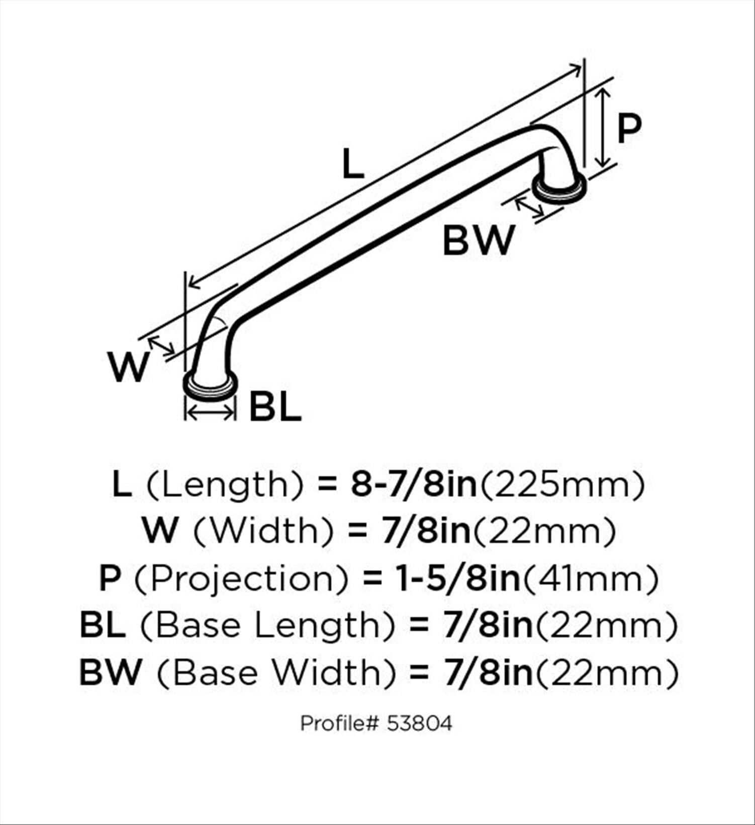Amerock BP53804BBR Cabinet-Pulls - View #9