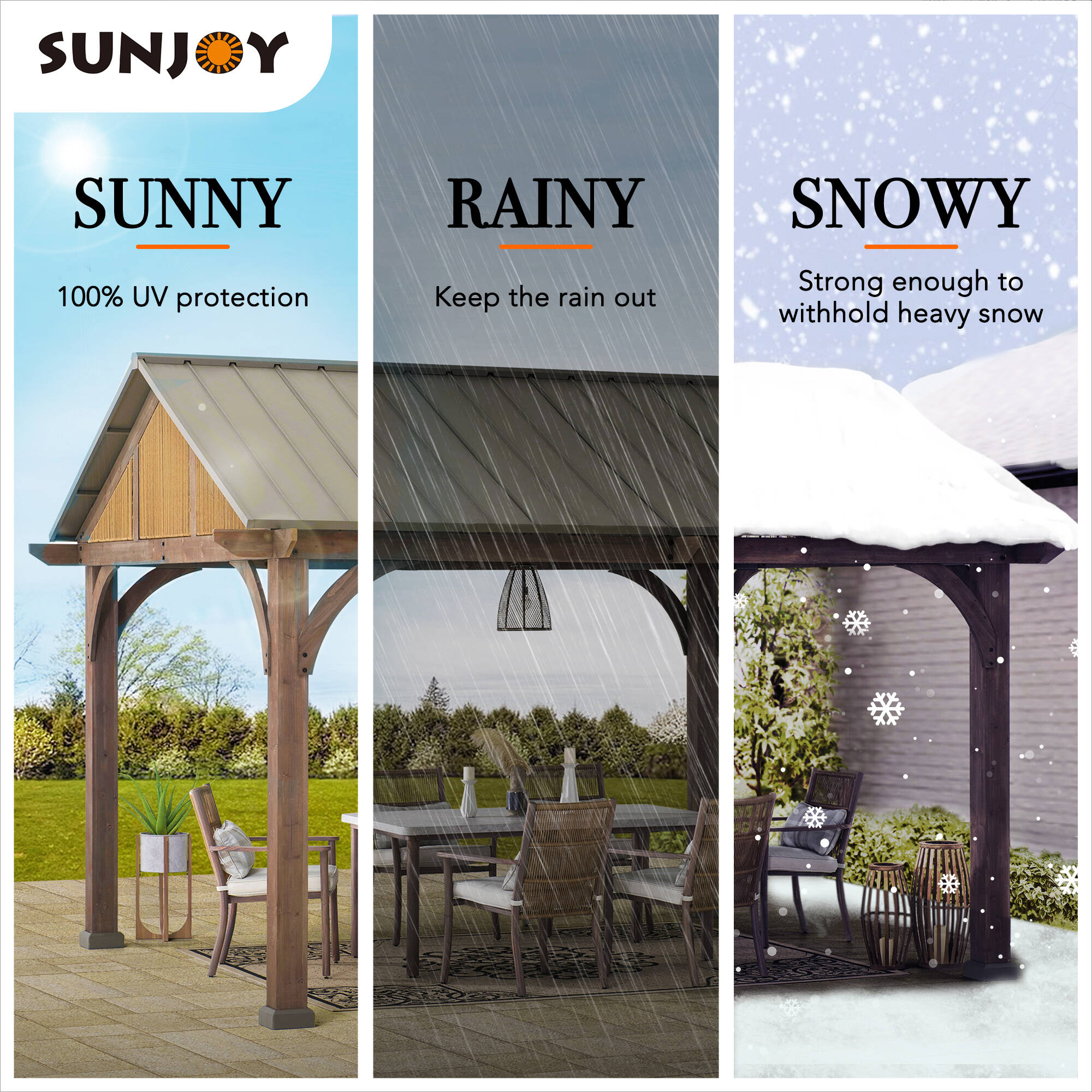 Sunjoy A102013000 Wood-Resin-Gazebos - View #2