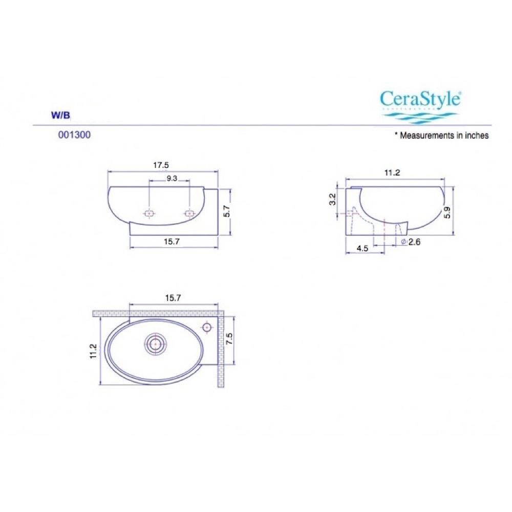 Nameeks CERA 001300-U-1H Bath-Sink - View #3