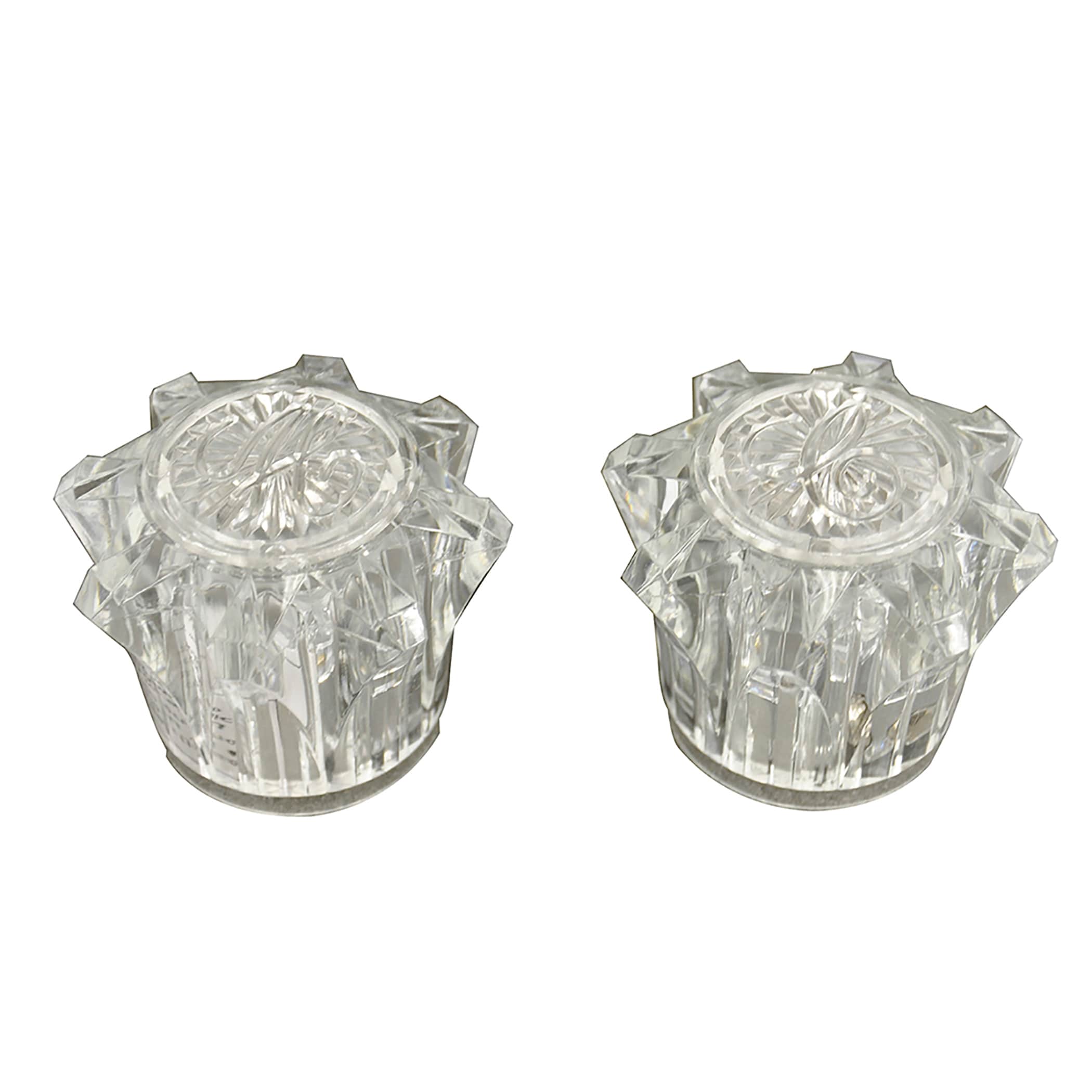 Danco 88889 Clear acrylic 2 -Handle Knob Bathroom Sink Faucet Handle 2 -Pack