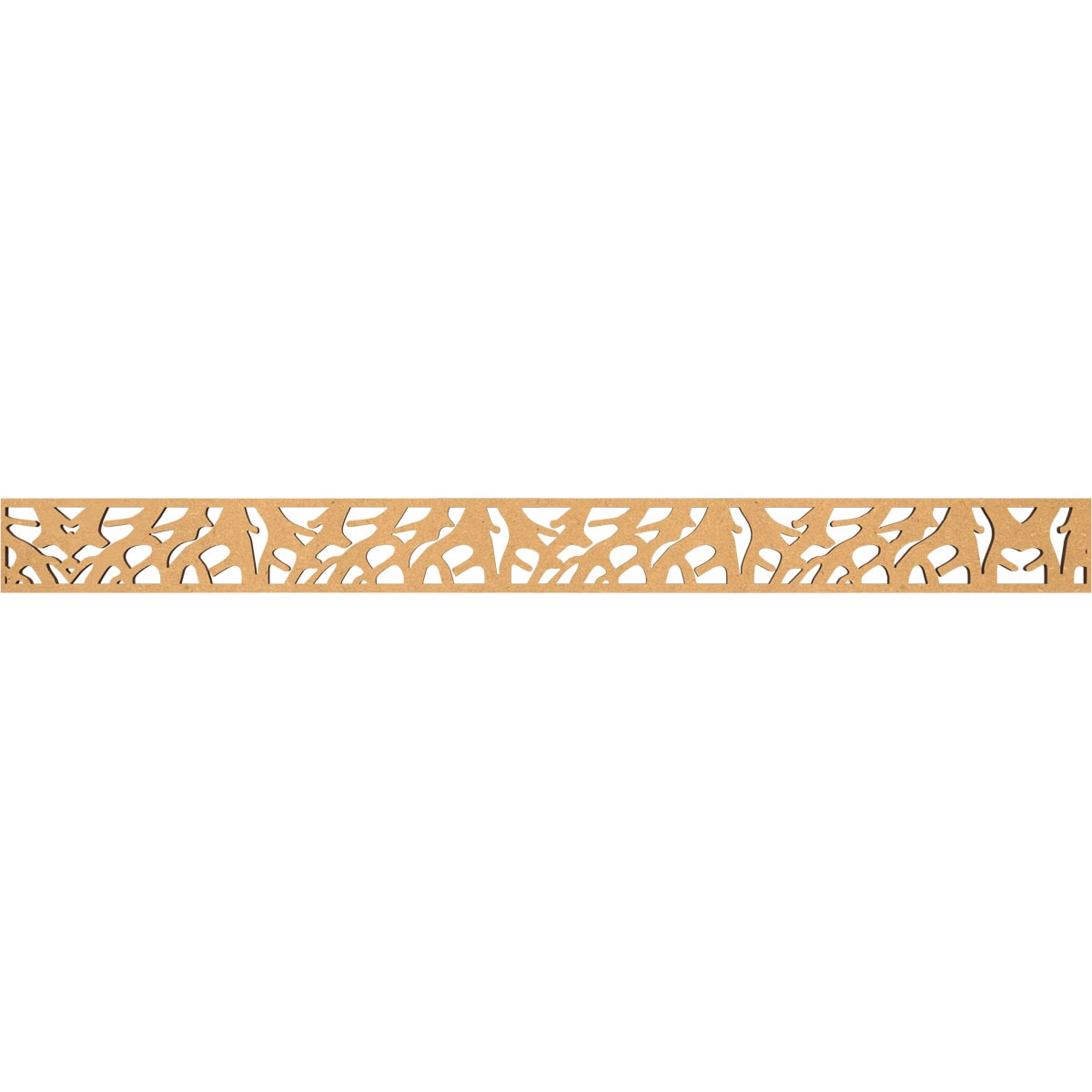 Ekena Millwork MLDB04X46MATMF Manton Fretwork Flat Trim 4-in x 3.87-ft Brown Unfinished 2157633 Pierced Wall Panel Moulding