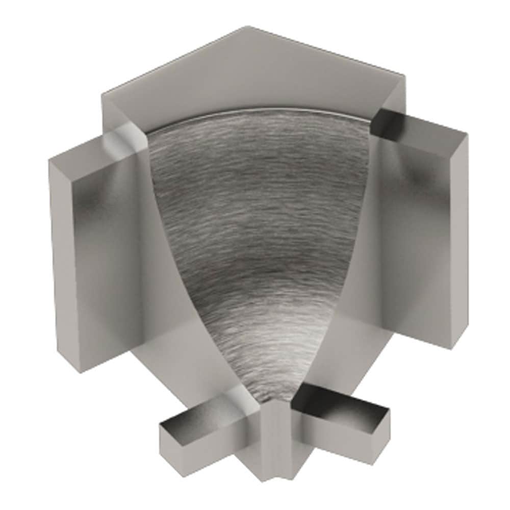Schluter Systems I135/AHK1S/ATGB Dilex-AHK 0.5-in W x 1-in L Brushed nickel anodized aluminum Aluminum Inside corner Tile Edge Trim