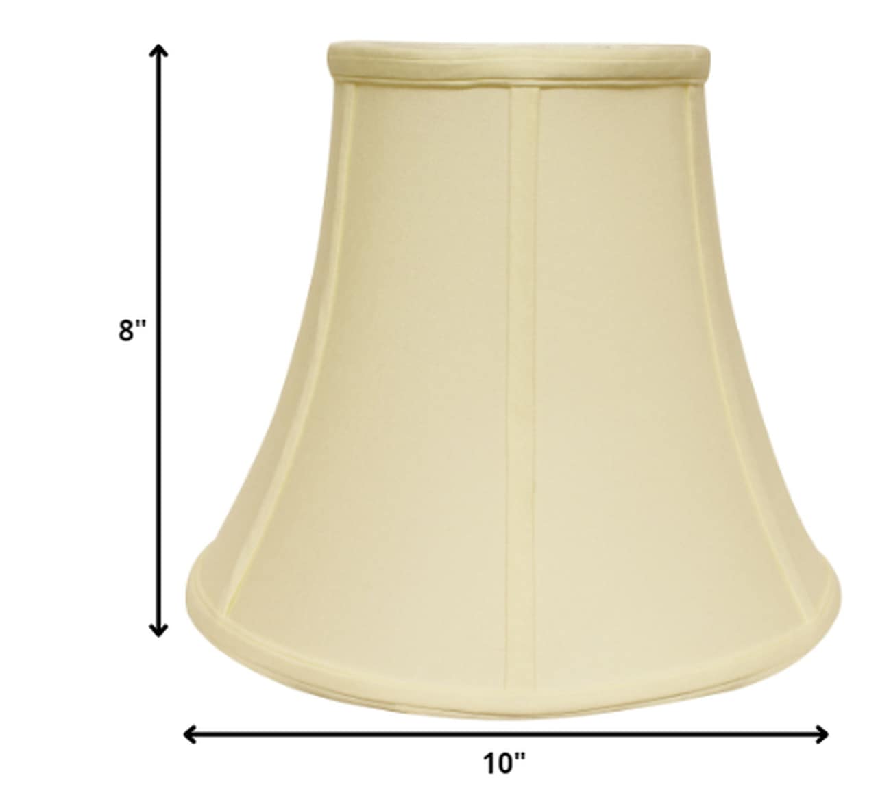 HomeRoots 8-in x 10-in Ivory Silk Bell Lamp Shade in the Lamp Shades ...