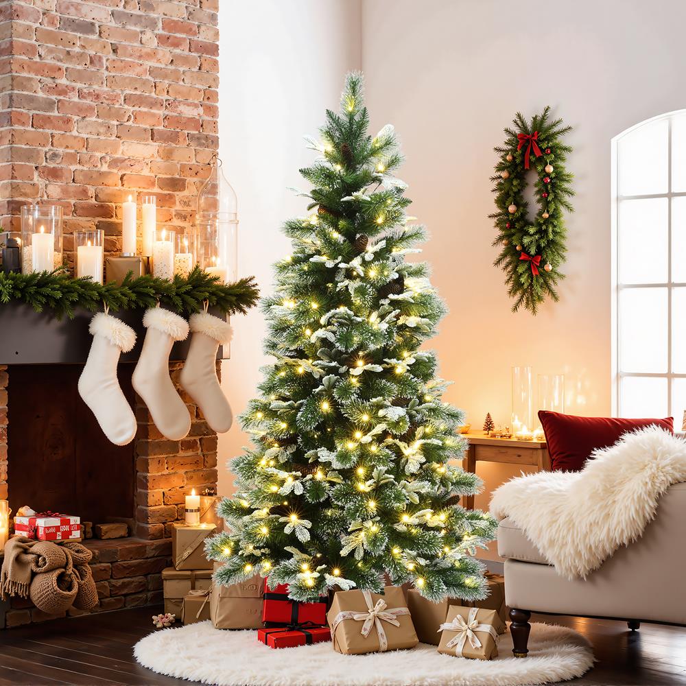 LuxenHome WHAP2439-6FT Artificial-Christmas-Trees - View #9