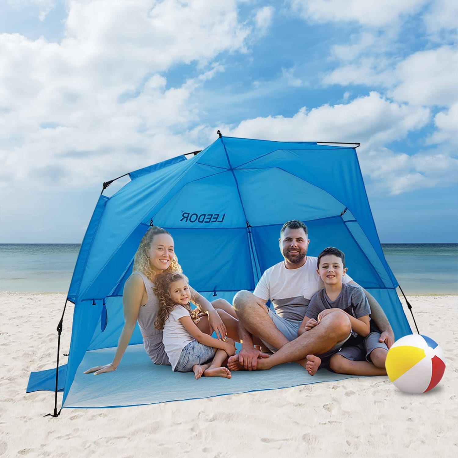 Bestaan Gehoorzaamheid tellen Alvantor Pop Up Beach Tent Sun Shade Shelter Polyester 3-Person Tent in the  Tents department at Lowes.com