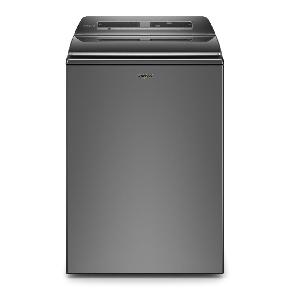 Whirlpool Smart Capable w/Load and Go 5.3-cu ft High Efficiency Impeller and Agitator Smart Top-Load Washer (Chrome Shadow) ENERGY STAR